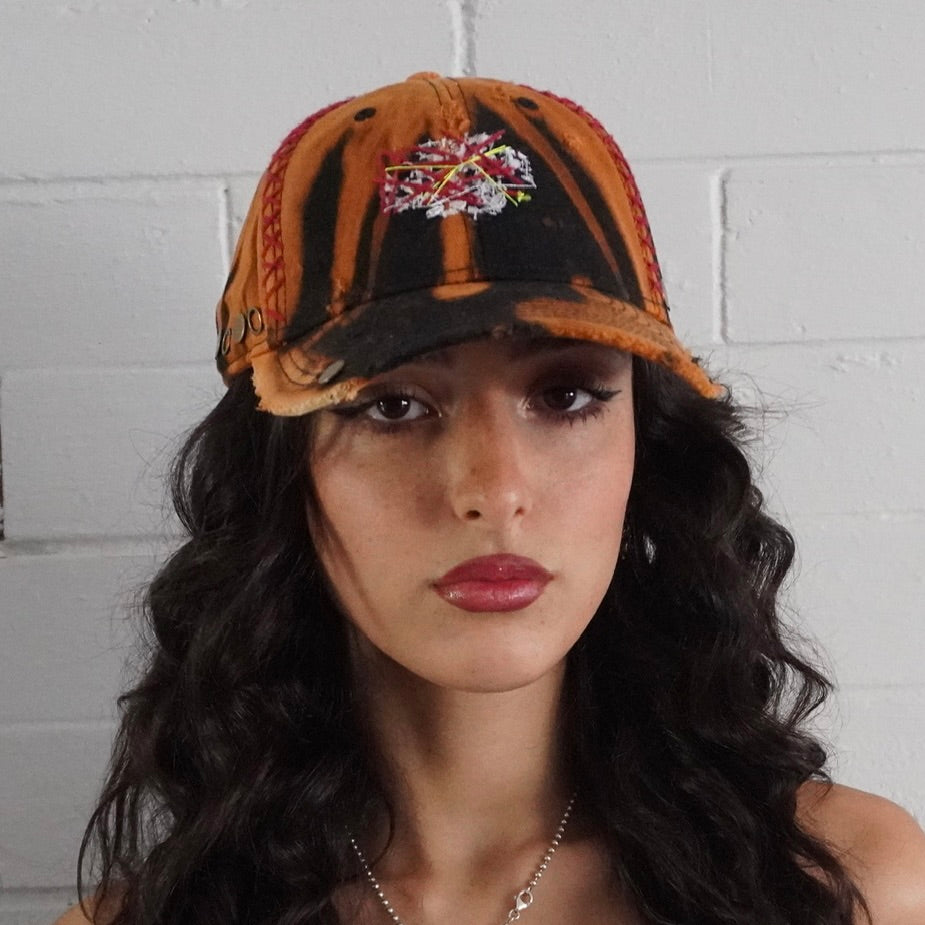 "Rust" upcycled cap